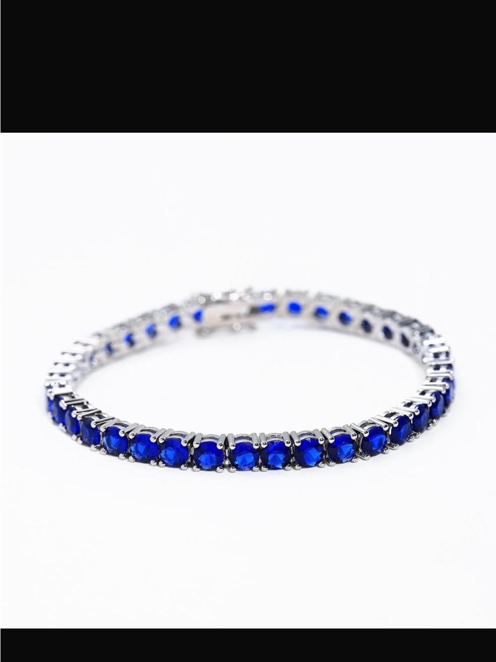 Abrand Royal Blue Crystal Tennis Bracelet